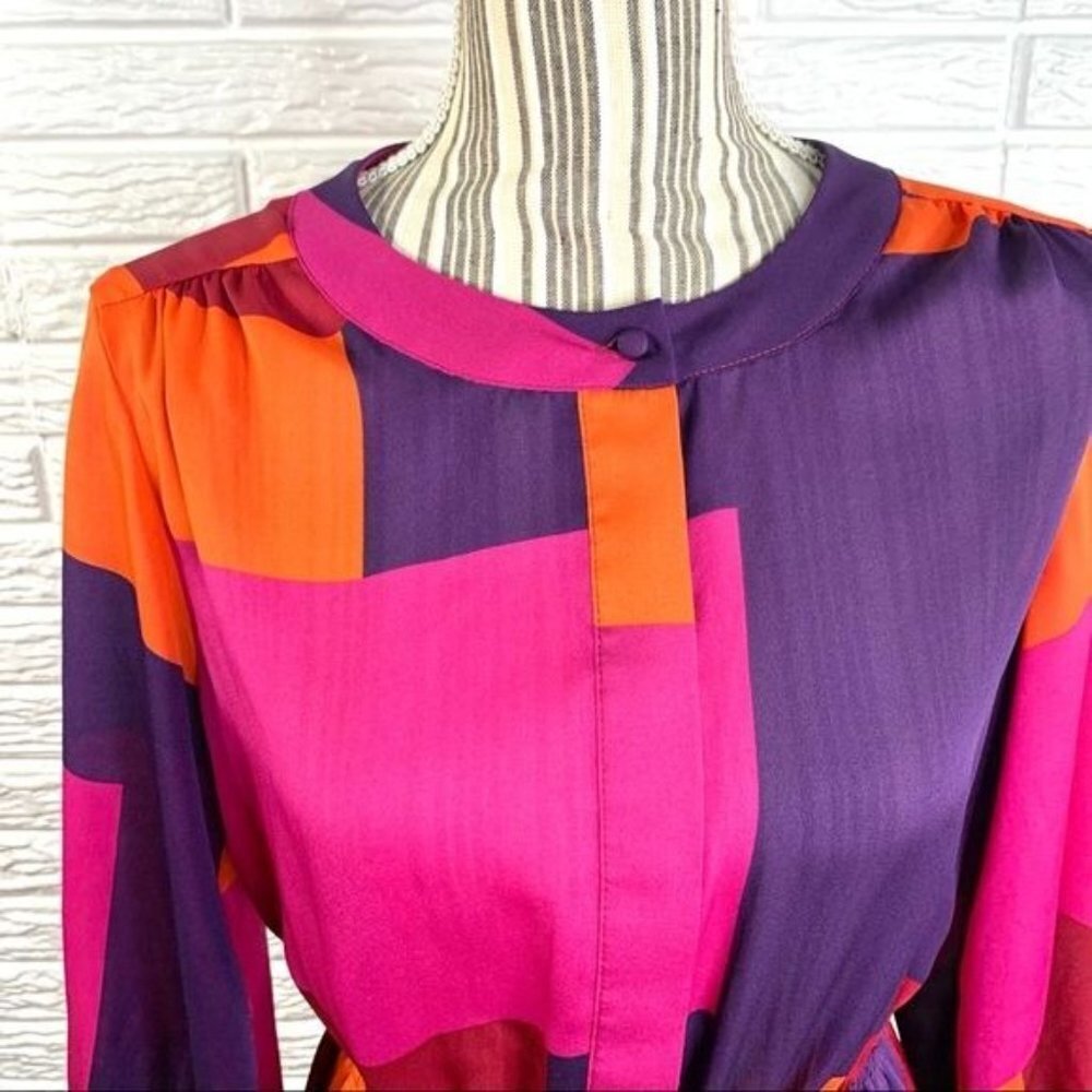 Max And Cleo Multicolored Color Block Midi Dress … - image 3